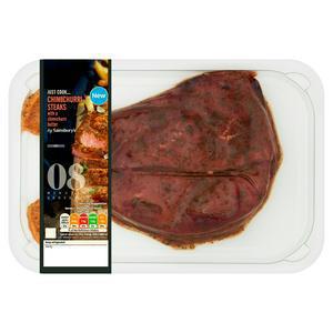 Sainsbury's Just Cook British Beef Steaks with Chimichurri 330g (serves x2)