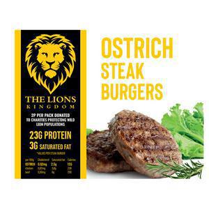 The Lions Kingdom Ostrich Steak Burgers x2 240g