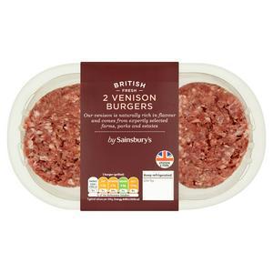 Sainsbury's British Fresh Venison Burgers x2 227g