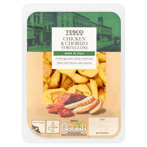 Tesco Chicken & Chorizo Tortelloni 300G