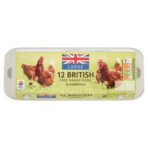 Sainsbury's Woodland Free Range Large Eggs x12