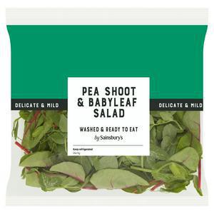 Sainsbury's Pea Shoot & Babyleaf Salad 80g