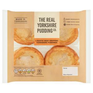 The Real Yorkshire Pudding Co. Rustic Beef Dripping Yorkshire Puddings x4 192g