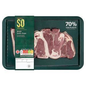 Sainsbury's Lamb Chops, SO Organic (approx. 340g)