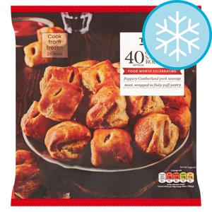 TESCO C/LAND SAUSAGE ROLLS 40 PK 800g