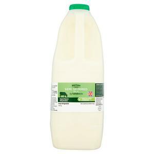 Sainsbury's British Semi Skimmed Milk 2.27L (4 pint)