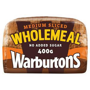 Warburtons Medium Sliced Wholemeal Bread 400g