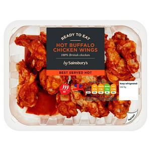 Sainsbury's Hot Buffalo Cooked British Chicken Wings 525g