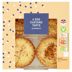 Sainsbury's Egg Custard Tarts 4x81g