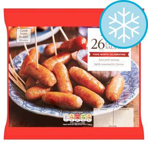 Tesco 26 Pork Cocktail Sausages 312G