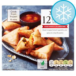 Tesco Vegetable Samosas 216G Price Marked