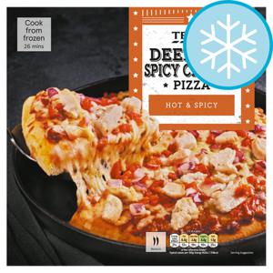 Tesco Deep Pan Spicy Chicken Pizza 401G