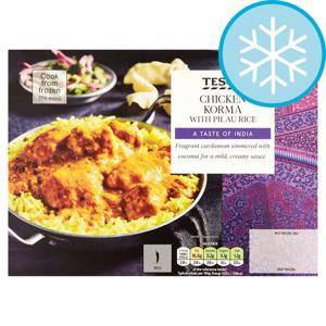 Tesco Chicken Korma With Pilau Rice 400G