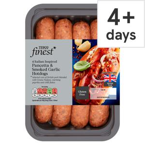 Tesco Finest Pancetta & Smoked Garlic Hotdogs 400G