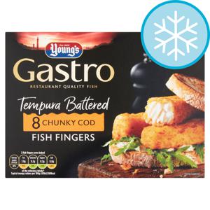 Youngs Gastro 8 Tempura Battered Cod Fingers 320G