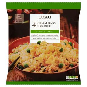 TESCO MICRO RICE EGG FRIED RICE 4 X 150G