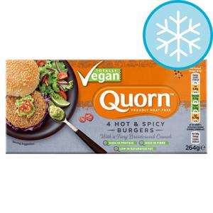 Quorn Hot & Spicy Vegan Burger4pk 264G