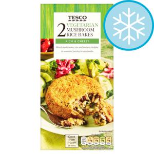 Tesco Vegetarian 2 Mushroom Rice Bakes 280G