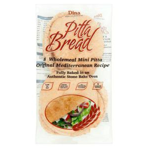 Dina 8 Wholemeal Mini Pitta Bread