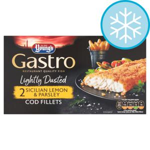 Youngs Gastro 2 Lemon & Parsley Cod Fillets 300G