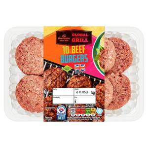 Morrisons 10 British Beef Burgers