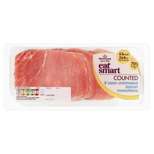 Morrisons Reduced Fat Unsmoked Bacon 8 Rashers