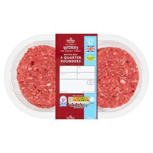 Morrisons 4 Beef Burgers 5% Fat