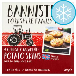 Bannisters Farm 4 Cheese &Jalapeno Potato Skins 260G