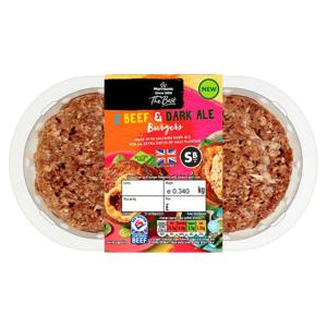 Morrisons The Best Beef & Dark Ale Burgers