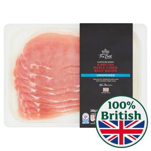 Morrisons The Best 8 Unsmoked Maple Back Bacon