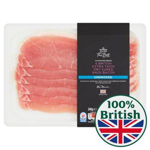 Morrisons The Best 6 Extra Thick Dry Cured Unsmoked Back Bacon