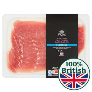 Morrisons The Best 8 Dry Cured Unsmoked Back Bacon Rashers