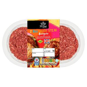 Morrisons The Best 2 British Chuck Steak Burgers