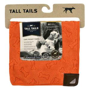 Tall Tails Orange Pet Cape Towel Small