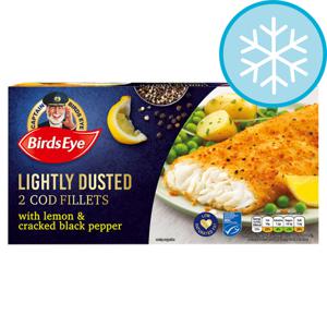 Birds Eye Lightly Dusted Lemon & Pepper Cod Fillets 280G