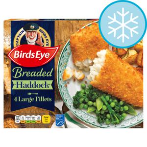 Birds Eye 4 Large Breaded Haddock 440G