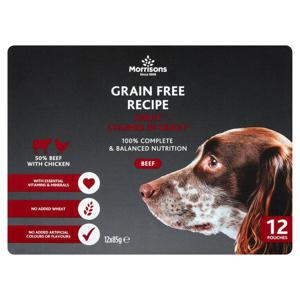 Morrisons Premium Adult Dog Pouch Beef With Chicken In Gravy