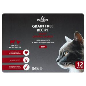 Morrisons Premium Adult Cat Pouch Beef With Chicken In Jelly