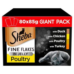 Sheba Fine Flakes Adult 1+ Wet Cat Food Pouches Poultry