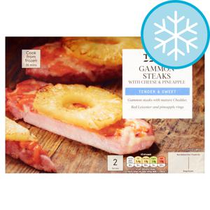 Tesco 2 Gammon Steaks,Cheese & Pineapple 345G