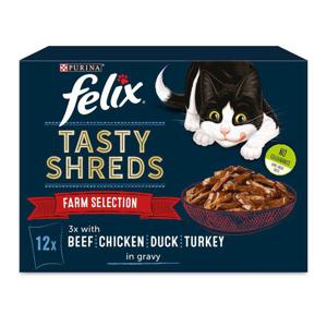 Felix Tasty Shreds Farm Selection in Gravy Cat Food