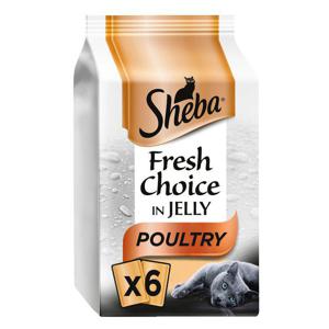 Sheba Fresh Choice Wet Cat Food Pouches Poultry Mixed Collection in Jelly