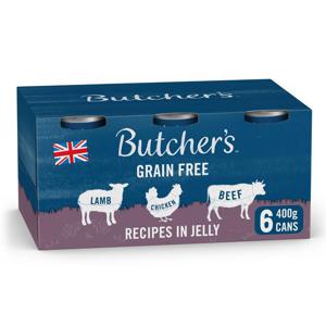 Butcher's Recipes in Jelly Dog Food Tins 6x400g