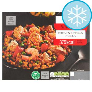 Tesco Slim Cook Chicken Prawn Paella 500G