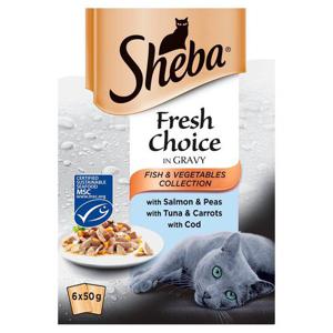 Sheba Fresh Choice Wet Cat Food Pouches Fish & Vegetables