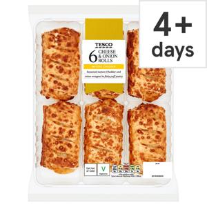 Tesco 6 Pack Cheese & Onion Rolls 360G