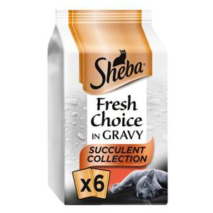 Sheba Fresh Choice Wet Cat Food Pouches Succulent Mixed Collection in Gravy