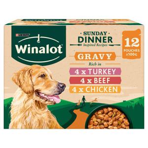 Winalot Dog Sunday Dinner Dog Pouches in Gravy