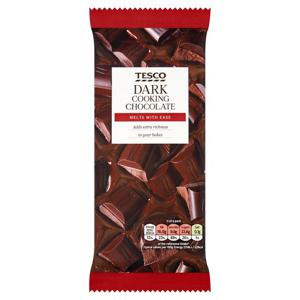 TESCO DARK COOKING CHOCOLATE 150G