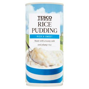 TESCO CREAMED RICE PUDDING 624G